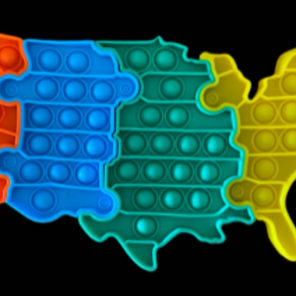 Fidget Toy Pop Its US Map